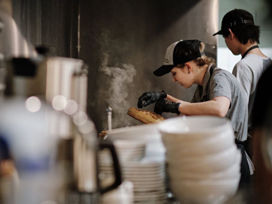 A cook in the kitchen